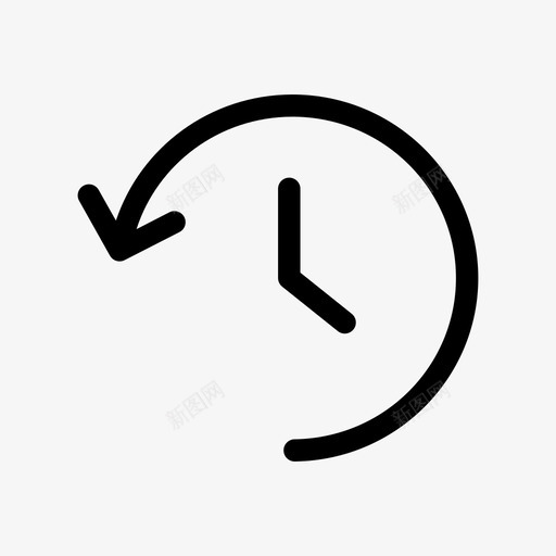 历史备份时钟图标svg_新图网 https://ixintu.com 历史 备份 时光倒流 时钟 时间 计时器 重置