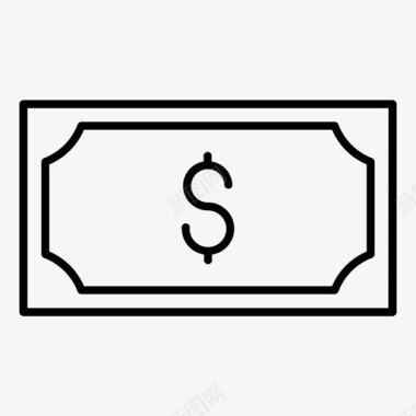 钱现金美元图标图标