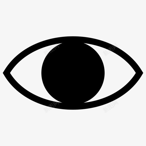 眼睛看视网膜图标svg_新图网 https://ixintu.com 看 看到了吗 眼睛 视网膜