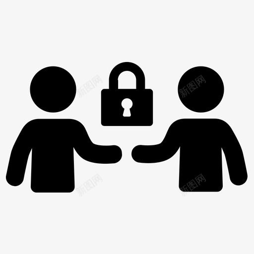 隐私机密锁图标svg_新图网 https://ixintu.com 机密 私人 秘密 锁 隐私