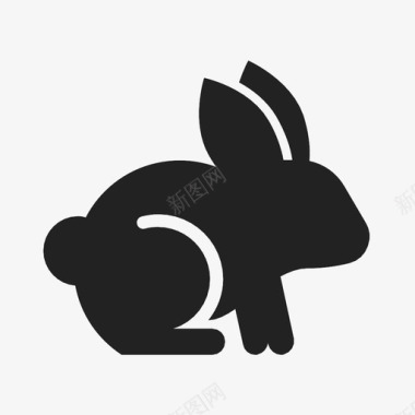 兔子动物复活节图标图标