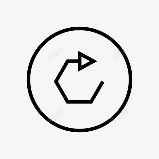 箭头方向循环图标svg_新图网 https://ixintu.com 循环 指针 方向 箭头 箭头圆圈框