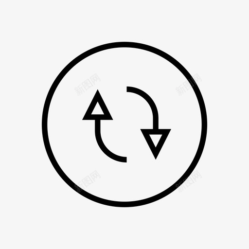 箭头方向循环图标svg_新图网 https://ixintu.com 循环 指针 方向 旋转 箭头 箭头圆圈框