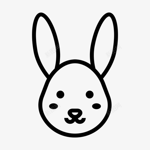 兔子动物可爱图标svg_新图网 https://ixintu.com 兔子 动物 可爱 宠物 春天