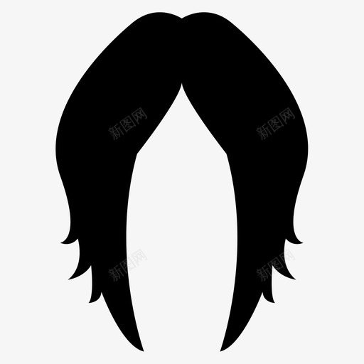 女性头发女性假发图标svg_新图网 https://ixintu.com 假发 女性 女性头发