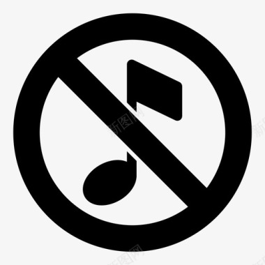 没有音乐静音噪音图标图标