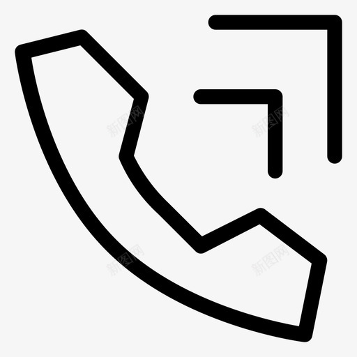 电话拨出箭头通话图标svg_新图网 https://ixintu.com pearui电话1px 电话拨出 箭头 联系人 通讯 通话