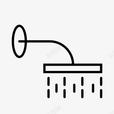 淋浴浴室卫生图标图标