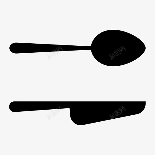 牛排刀餐具叉子图标svg_新图网 https://ixintu.com 勺子 叉子 牛排刀 餐具
