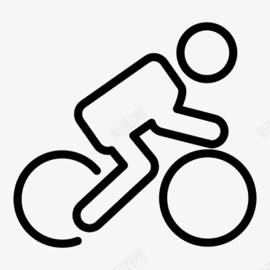 骑自行车锻炼运动图标图标