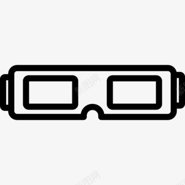 电影3D眼镜技术风景艺术图标图标