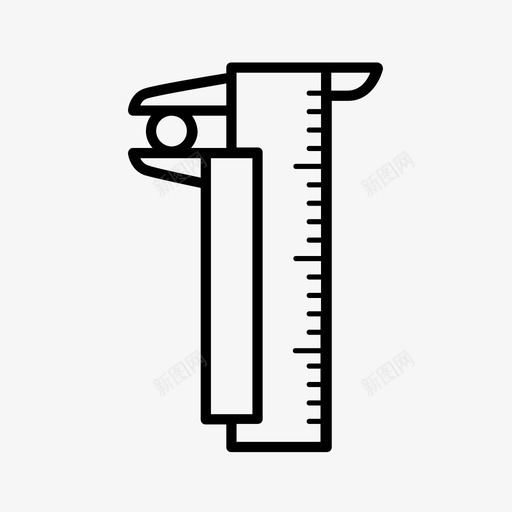 卡尺测量工具物品图标svg_新图网 https://ixintu.com 卡尺 测量工具 物品
