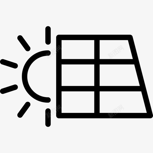 太阳能电池板能源电力图标svg_新图网 https://ixintu.com 太阳能电池板 电力 能源 能源和工业概况