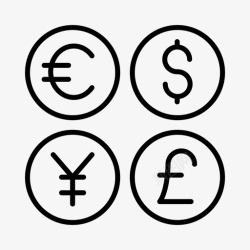 国际货币外币汇率国际货币图标高清图片