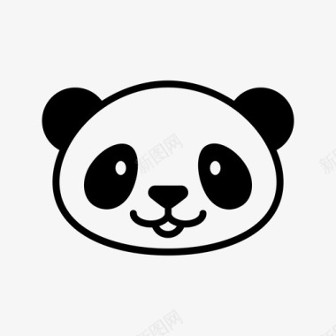 熊猫动物可爱图标图标