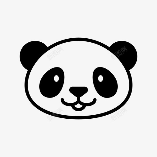 熊猫动物可爱图标svg_新图网 https://ixintu.com 动物 动物园 可爱 熊猫 野生动物