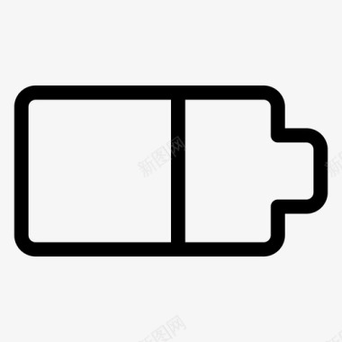电池一半充电能量图标图标