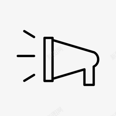 扩音器营销噪音图标图标
