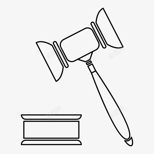 法庭法庭的锤子木槌图标svg_新图网 https://ixintu.com 木槌 法庭 法庭的锤子 法律