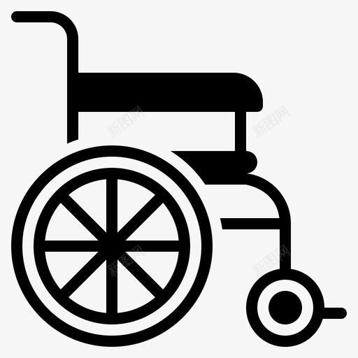 轮椅残疾人医院图标svg_新图网 https://ixintu.com 医院 残疾人 病人 轮椅