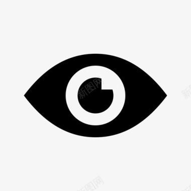眼睛视网膜看图标图标