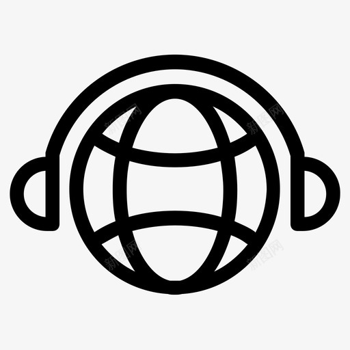 客户服务通讯耳机图标svg_新图网 https://ixintu.com 世界 世界图标 地球仪 客户服务 耳机 通讯