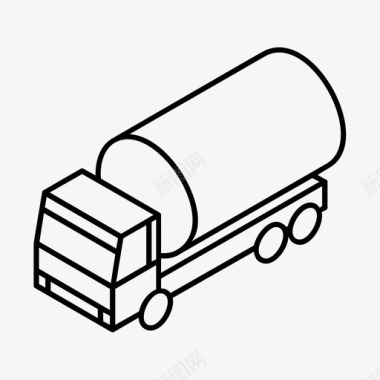 运水车服务卡车图标图标