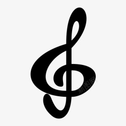高音歌曲高音谱号旋律音乐图标高清图片