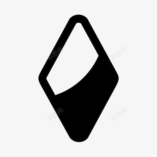 菱形按钮几何体图标svg_新图网 https://ixintu.com 几何体 基本形状 形状 按钮 菱形