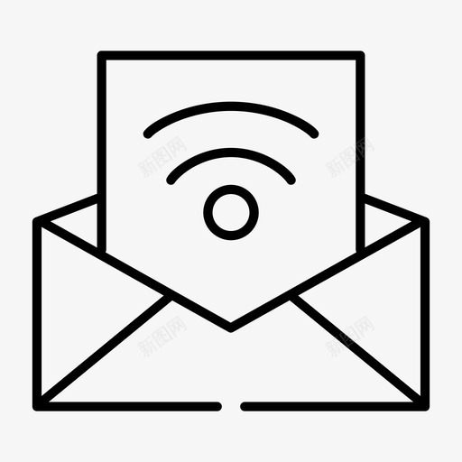 无线信息电子邮件文本图标svg_新图网 https://ixintu.com wifi 媒体间隙精简 文本 无线信息 电子邮件