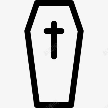 十字架棺材人命直系图标图标