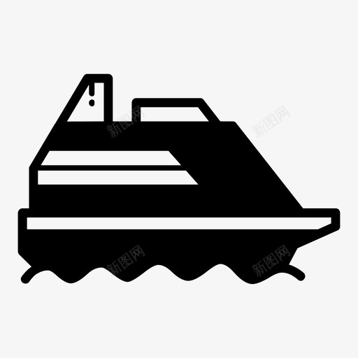 邮轮船运输图标svg_新图网 https://ixintu.com 旅行 船 运输 运输符号 邮轮