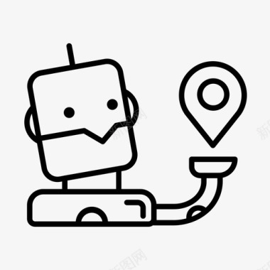 定位人工智能机器人定位机器人人工智能图标图标