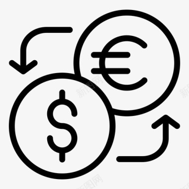 商业和金融硬币货币图标图标