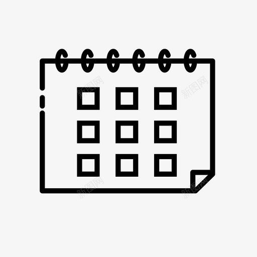 日历日期月图标svg_新图网 https://ixintu.com 日历 日期 日程表 月