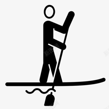 桨板天平冲浪板图标图标