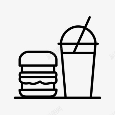 食物汉堡餐厅图标图标