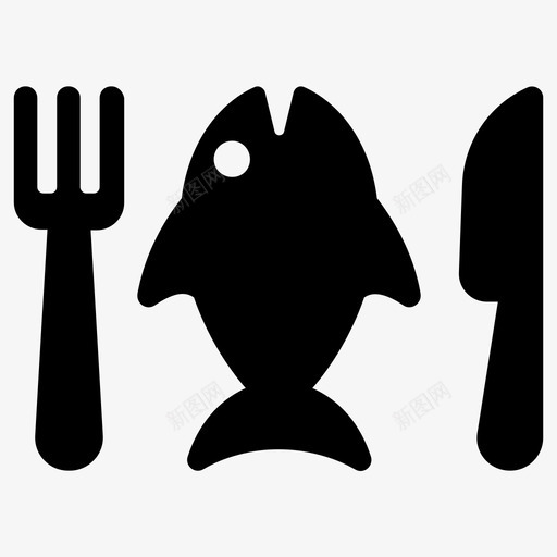 海鲜鱼餐图标svg_新图网 https://ixintu.com 海鲜 餐 餐厅 鱼