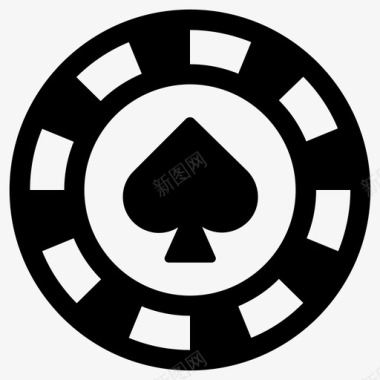 扑克筹码赌场赌博图标图标