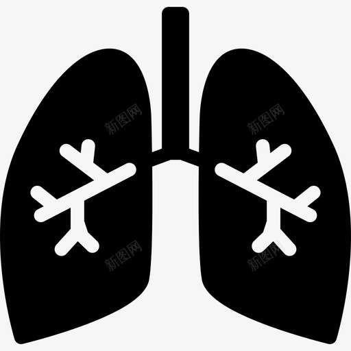 肺有支气管医学解剖学图标svg_新图网 https://ixintu.com 医学 肺有支气管 解剖学