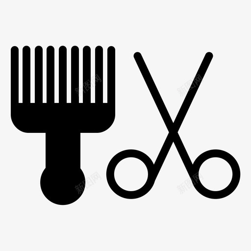 理发师理发店发廊图标svg_新图网 https://ixintu.com 剪刀 发廊 理发师 理发店 美容和水疗