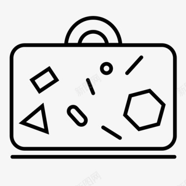 行李箱子手提箱图标图标