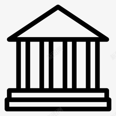 博物馆建筑银行政府图标图标