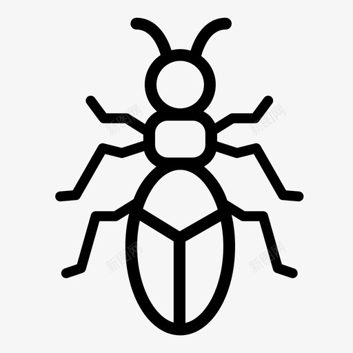 虫子动物蚂蚁图标svg_新图网 https://ixintu.com 动物 昆虫 虫子 蚂蚁 蟑螂