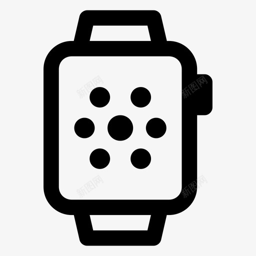 智能手表苹果手表好吃图标svg_新图网 https://ixintu.com 好吃 智能手表 苹果手表
