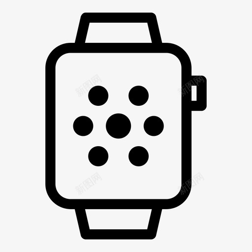 智能手表苹果手表好吃图标svg_新图网 https://ixintu.com 好吃 智能手表 苹果手表