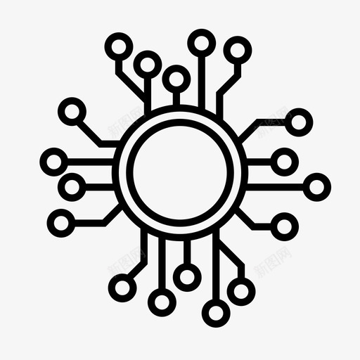 加密货币区块链连接图标svg_新图网 https://ixintu.com ico 加密货币 区块链 去中心化 比特币 矿业 网络 连接