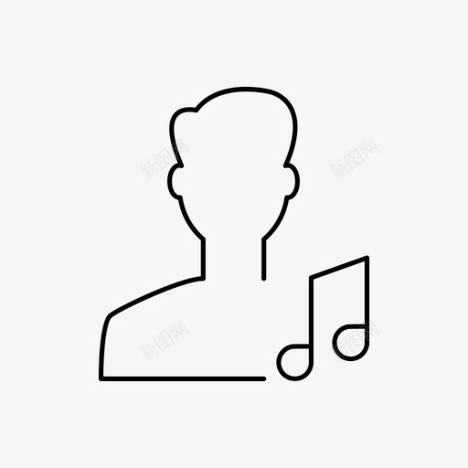 用户人音乐图标svg_新图网 https://ixintu.com 人 唱歌 声音 歌曲 用户 音乐