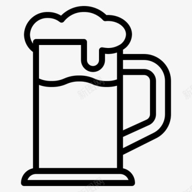 啤酒酒玻璃杯图标图标