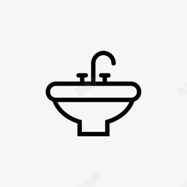 水槽浴室卫生洁具图标图标